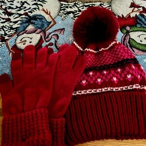 NEW- Red Winter Accessories Set